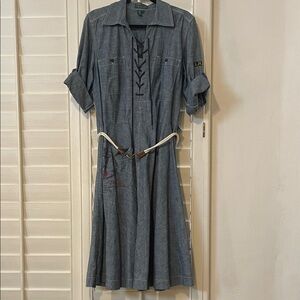 Ralph Lauren Chambray Blue Long Sleeve Dress